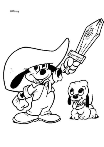 coloring pages of baby mickey mouse