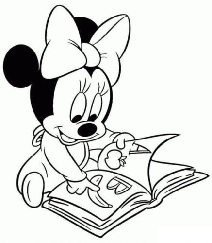 Baby Mickey Studying