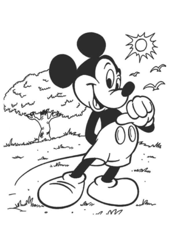 40 free mickey mouse coloring pages printable