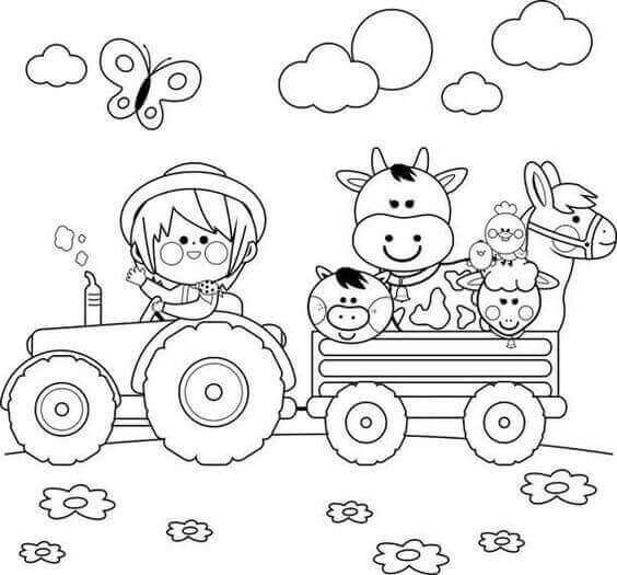 30 Free Farm Coloring Pages Printable
