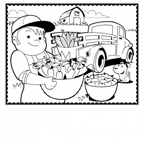 farmers market coloring pages