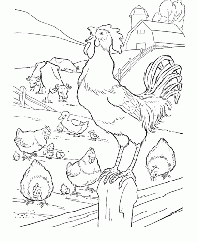 Free Printable Farm Coloring Pages