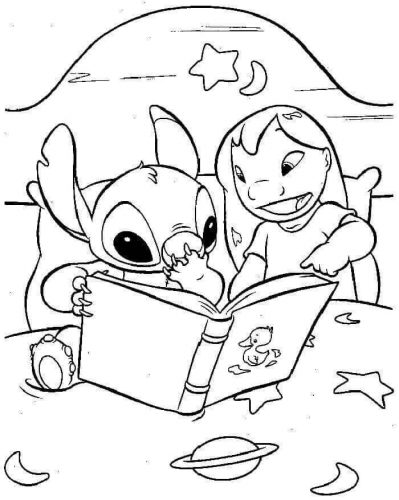 Lilo Reading To Stitch