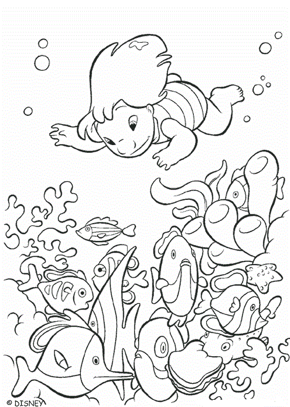 Lilo Swimming Underwater