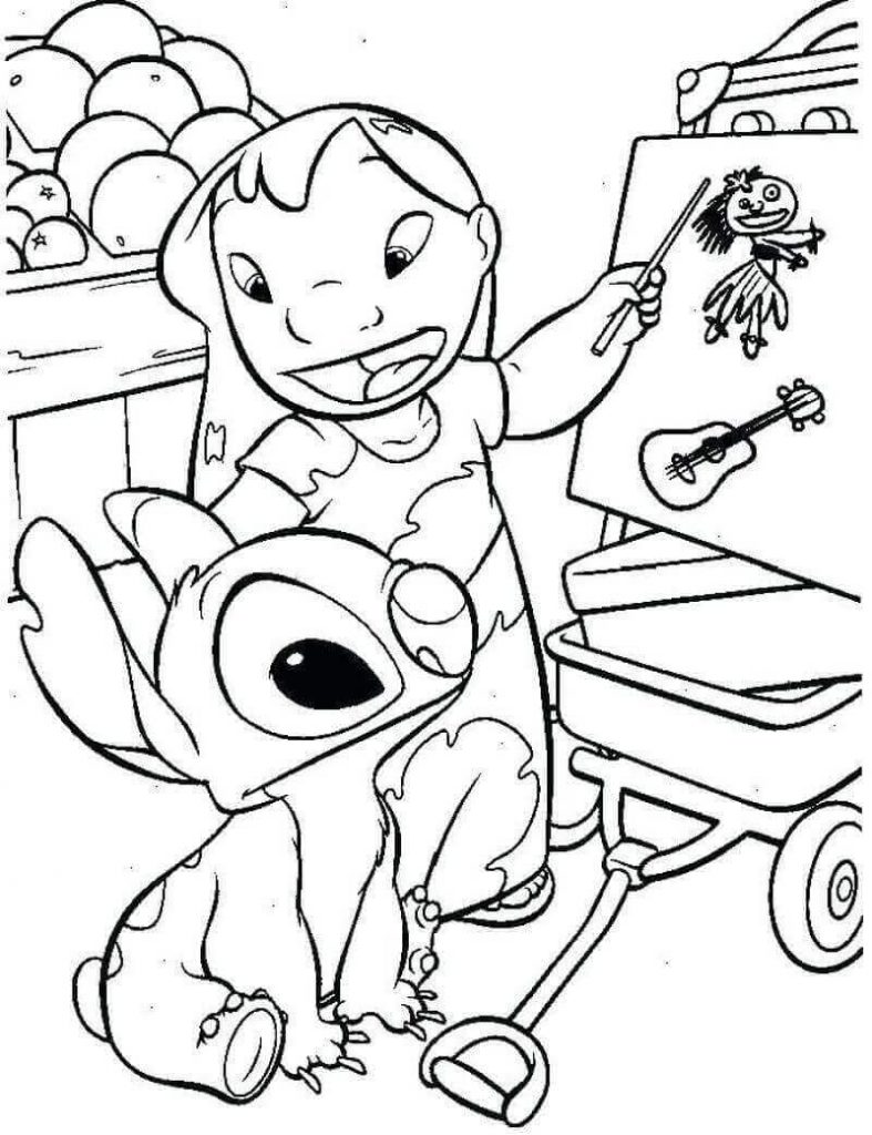 30 Free Lilo And Stitch Coloring Pages Printable