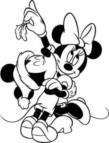 Mickey And Minnie Mouse Coloring Page