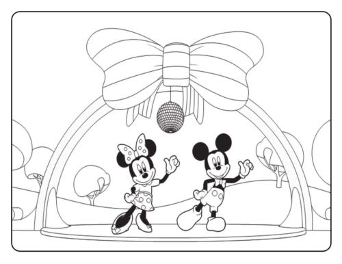 minnie mouse and mickey mouse kissing coloring pages