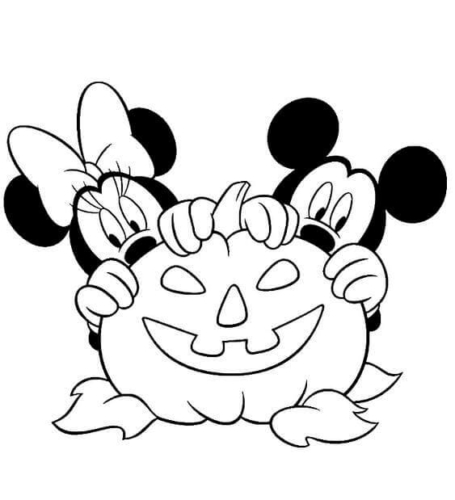 Mickey Mouse Coloring Pages Halloween