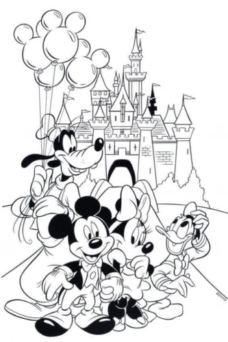 Mickey Mouse Disneyland Coloring Page