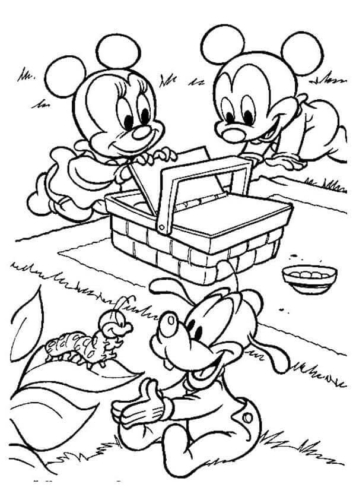 coloring pages of baby mickey mouse