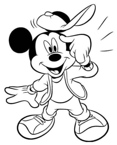 Mickey Mouse Playing Baseball