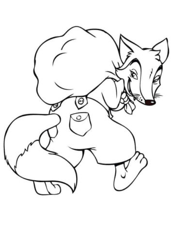 Sneaky Fox Coloring Page