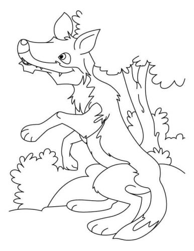 Wolf Coloring Pages For Preschoolers