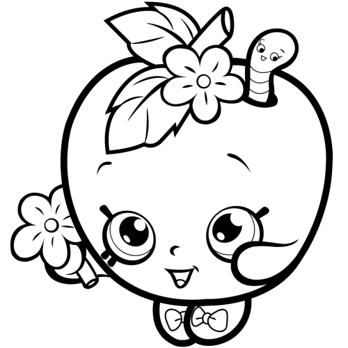 Apple Blossom Shopkins Coloring Page