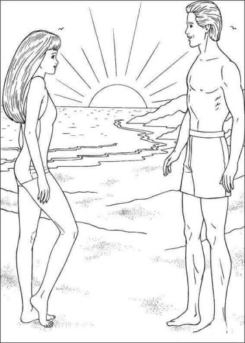 Barbie And Ken Coloring Pages