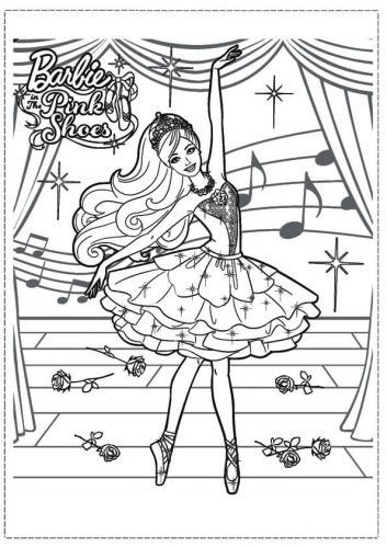 Barbie In The Pink Shoes Coloring Pages