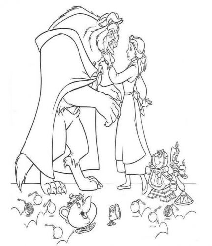 Beauty And The Beast Coloring Pages