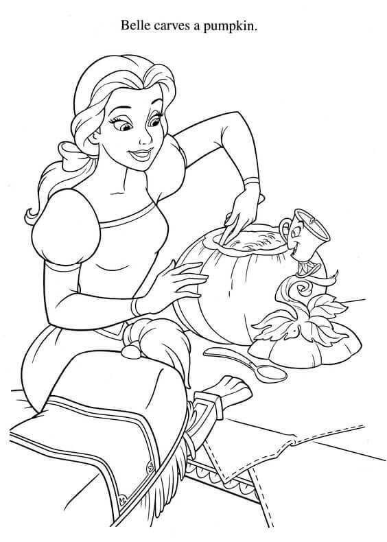 30 Free Belle Coloring Pages Printable