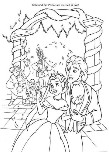 Belle Coloring Pictures To Print