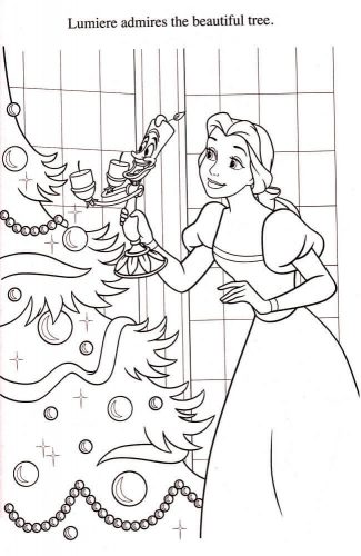 Belle Decorating Christmas Tree