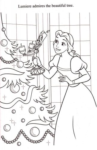 Belle Decorating Christmas Tree Belle Decorating Christmas Tree