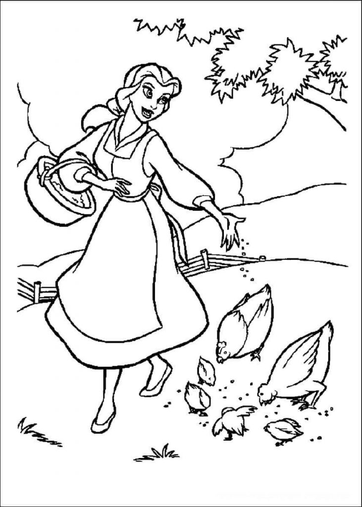 30 Free Belle Coloring Pages Printable