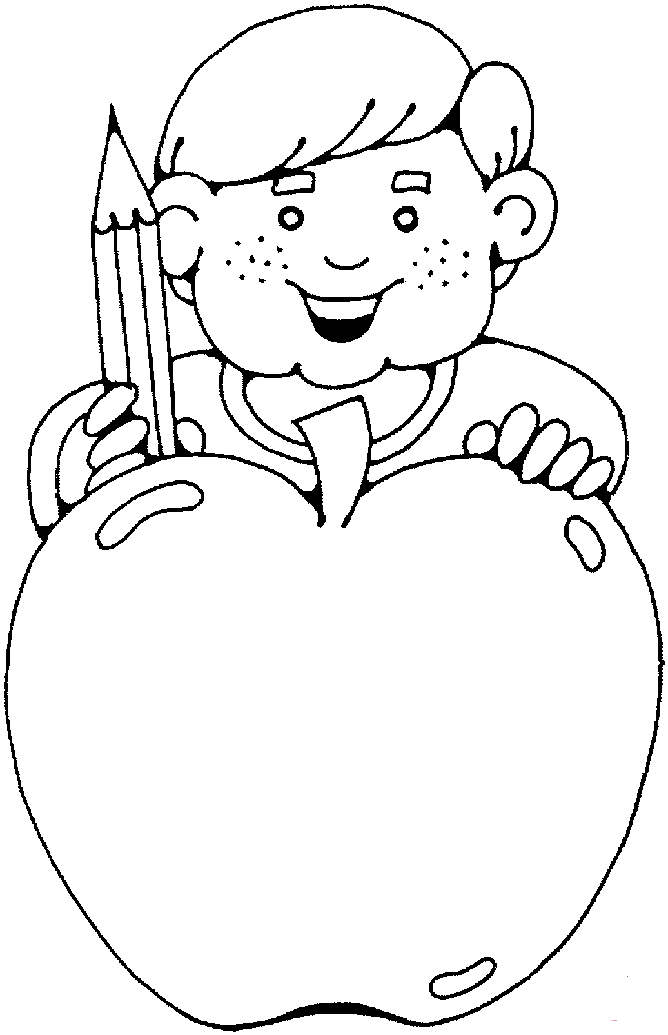 Boy With A Huge Apple