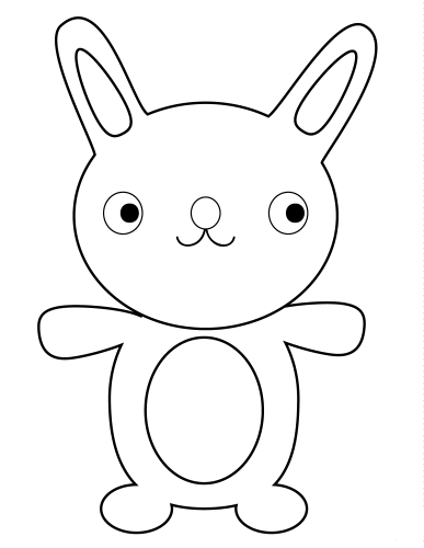 Cartoon Bunny Coloring Page