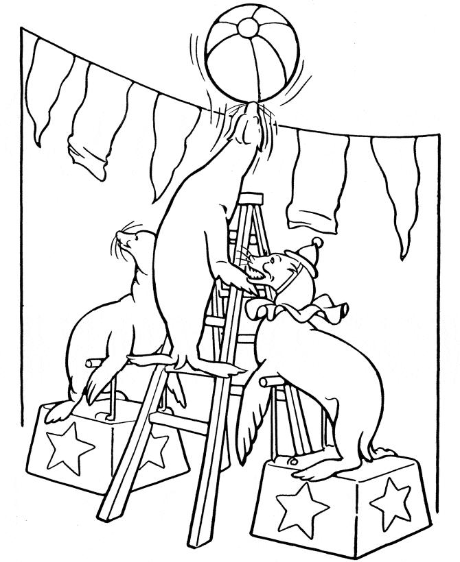 Circus Colouring In