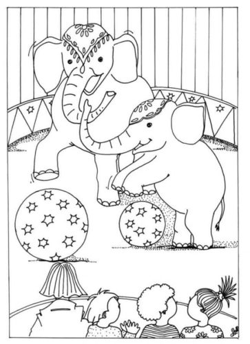 Circus Colouring Pages