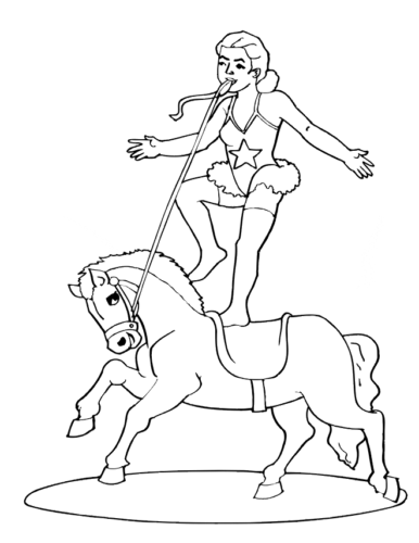 Circus Horse Coloring Page