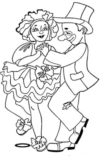 Circus Performance Coloring Page Circus Performance Coloring Page