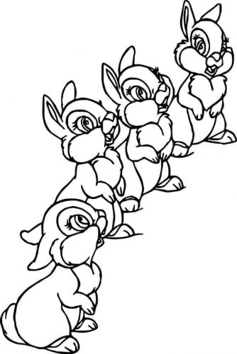 Coloring Pictures Of Bunnies