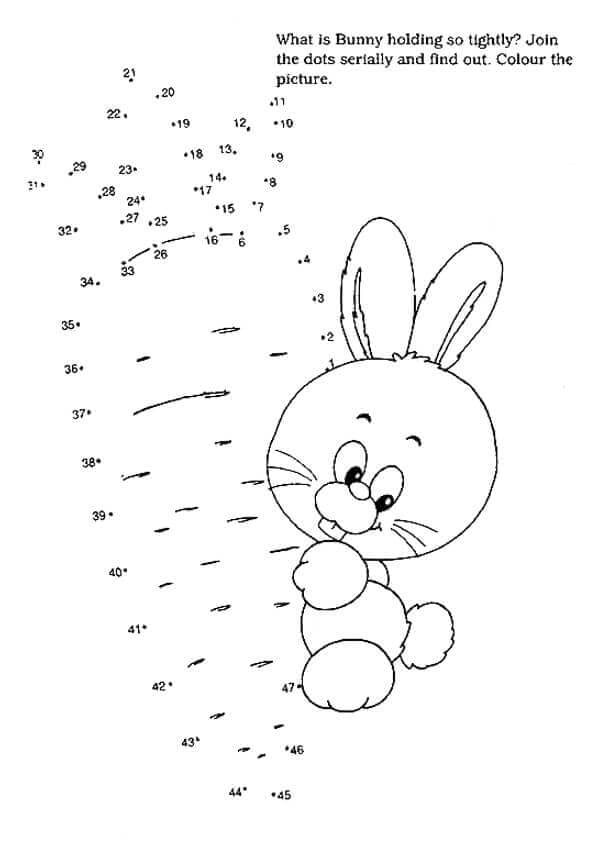 Connect The Dots Bunny Activity Sheet
