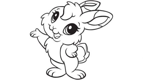 Cute Female Bunny Coloring Page
