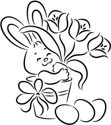 Easter Bunny Coloring Page Easter Bunny Coloring Page