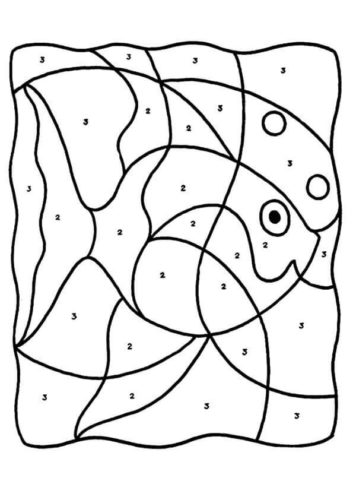 Fish Color By Number Activity Sheet Fish Color By Number Activity Sheet