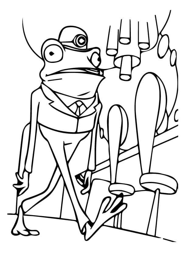Frankie The Frog Coloring Page
