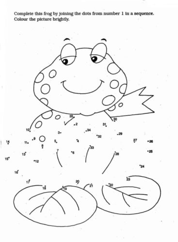 Frog Activity Sheet For Preschoolers