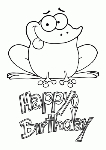 Frog Wishing Happy Birthday