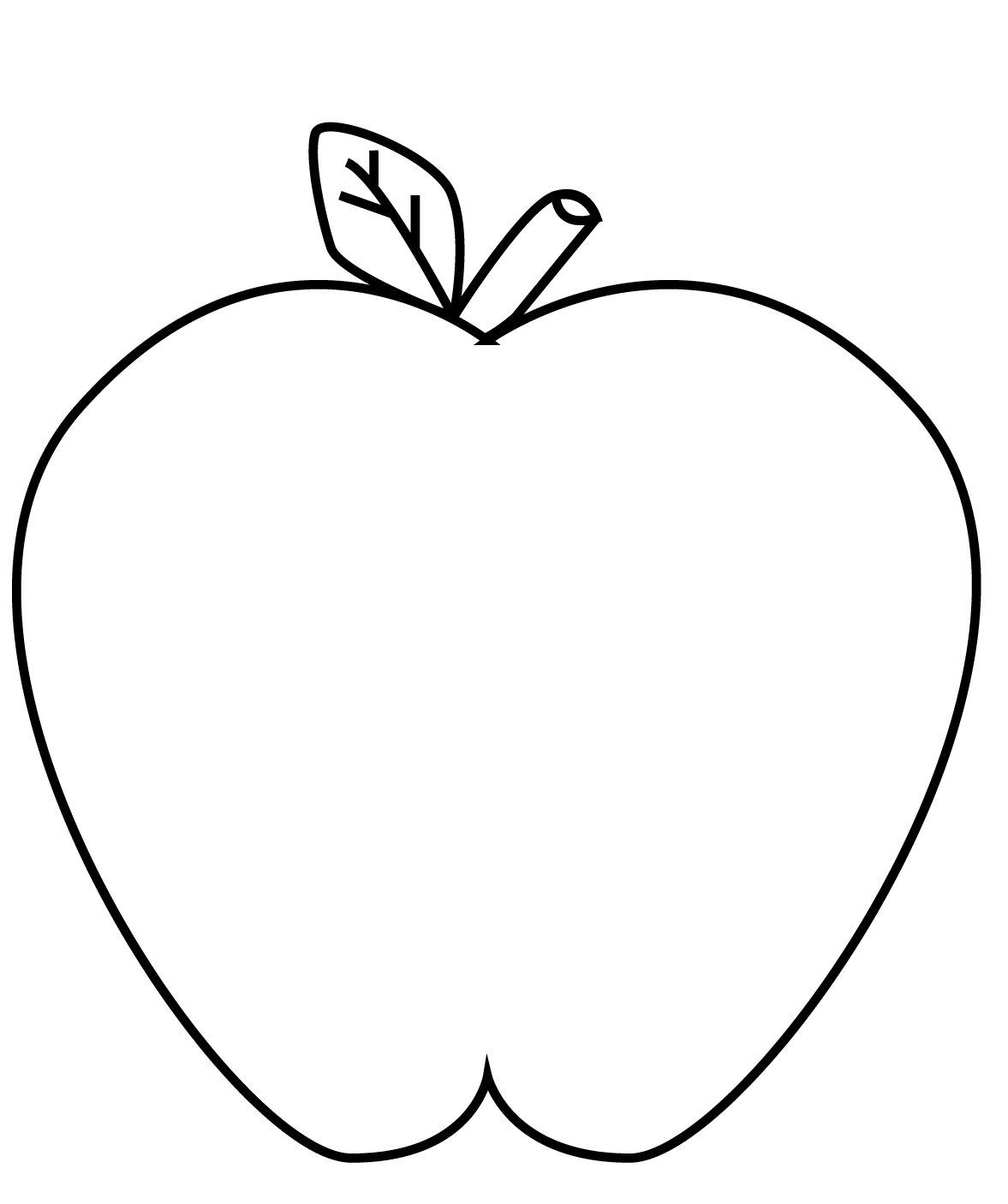 Green Apple Coloring Page