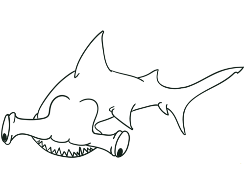 Hammerhead Shark Coloring Page