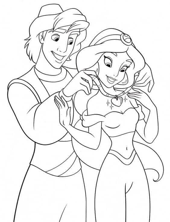 Jasmine Coloring Pictures