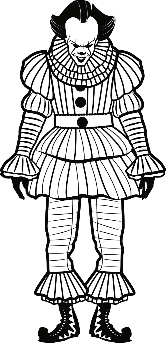 Pennywise From It Movie Coloring Page