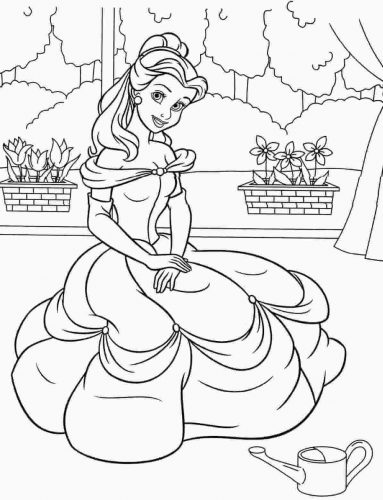 Princess Belle Coloring Pages