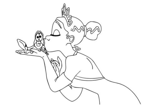 Princess and the Frog coloring page