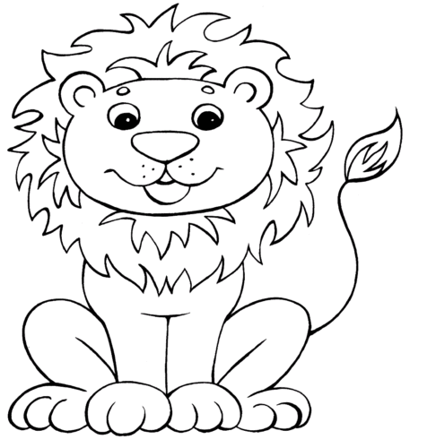 Cartoon Lion Coloring Pages