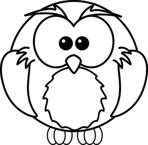 Cartoon Owl Coloring Pages