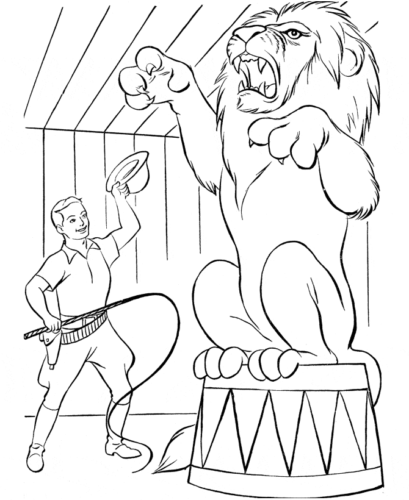 Circus Lion Coloring Page