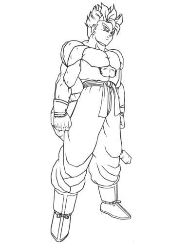 Dragon Ball Z Super Saiyan Coloring Page